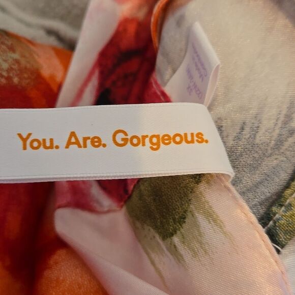 Joyspun Rose Floral Pink Satin Robe Or Kimono Plus Size - Picture 7 of 9